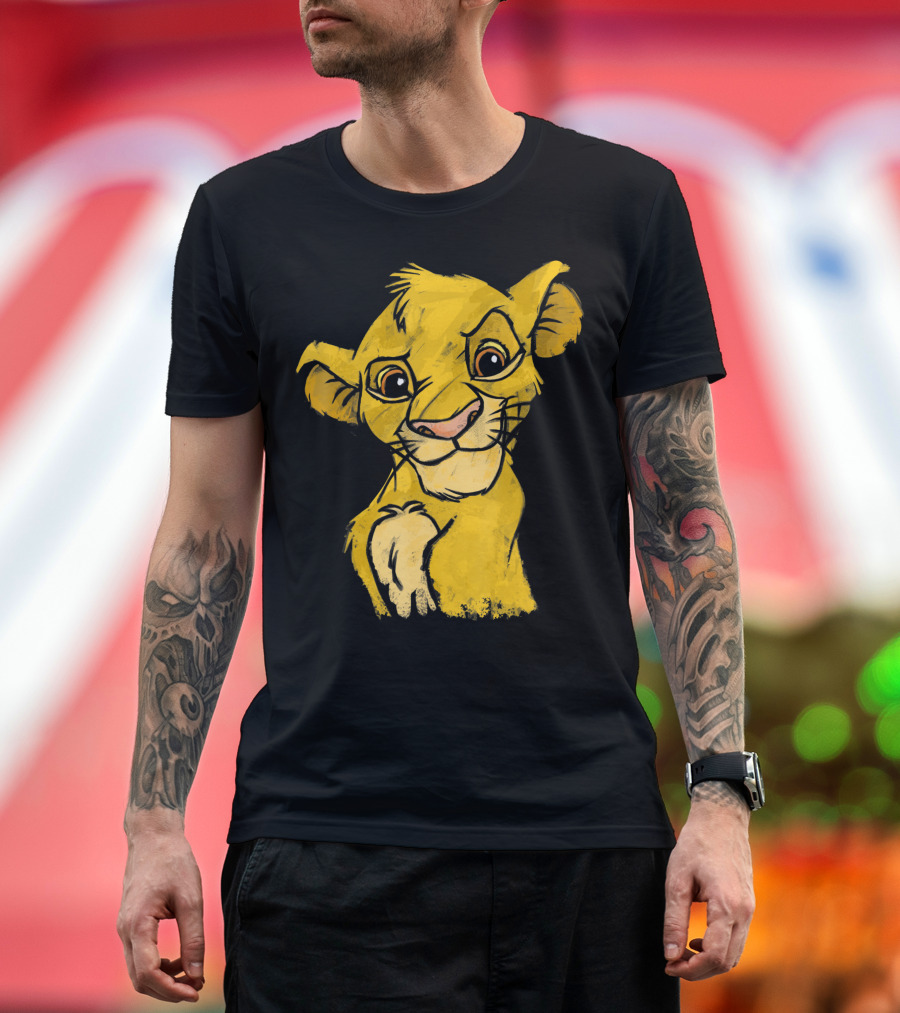 Disney Lion King Simba Smiling Sketch T-Shirt