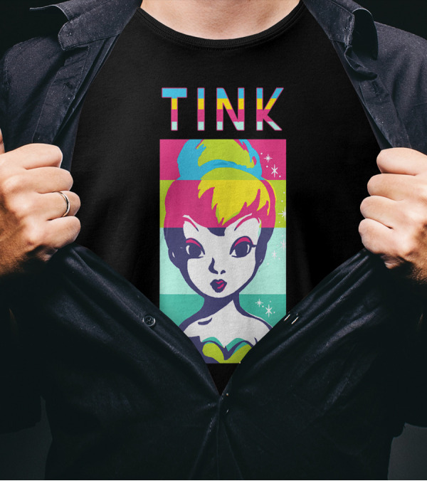 Disney Tinker Bell Colorful Pop Art Style TINK T-Shirt