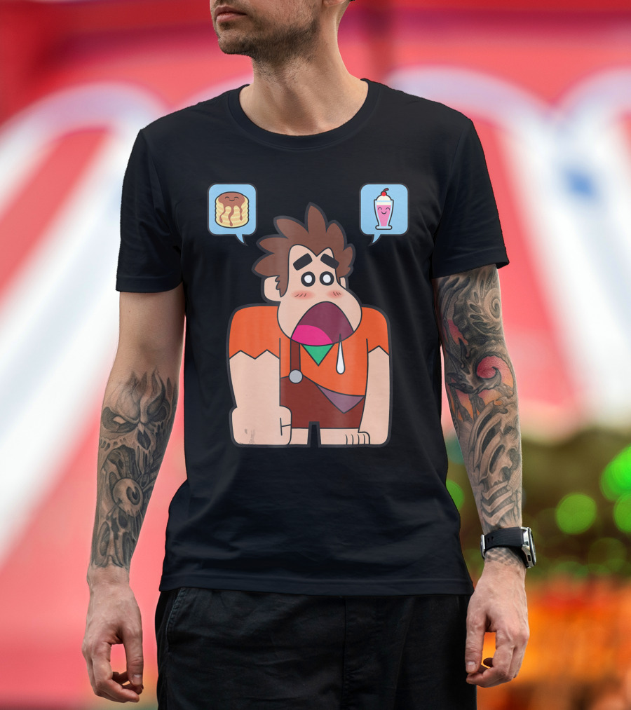 Ralph Breaks The Internet Disney Pancake Milkshake Drooling T-Shirt