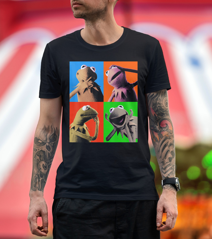Disney The Muppets Kermit The Frog Pop Art Style Squares T-Shirt