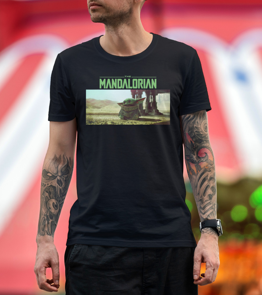 The Mandalorian The Child Desert Scene Panel T-Shirt