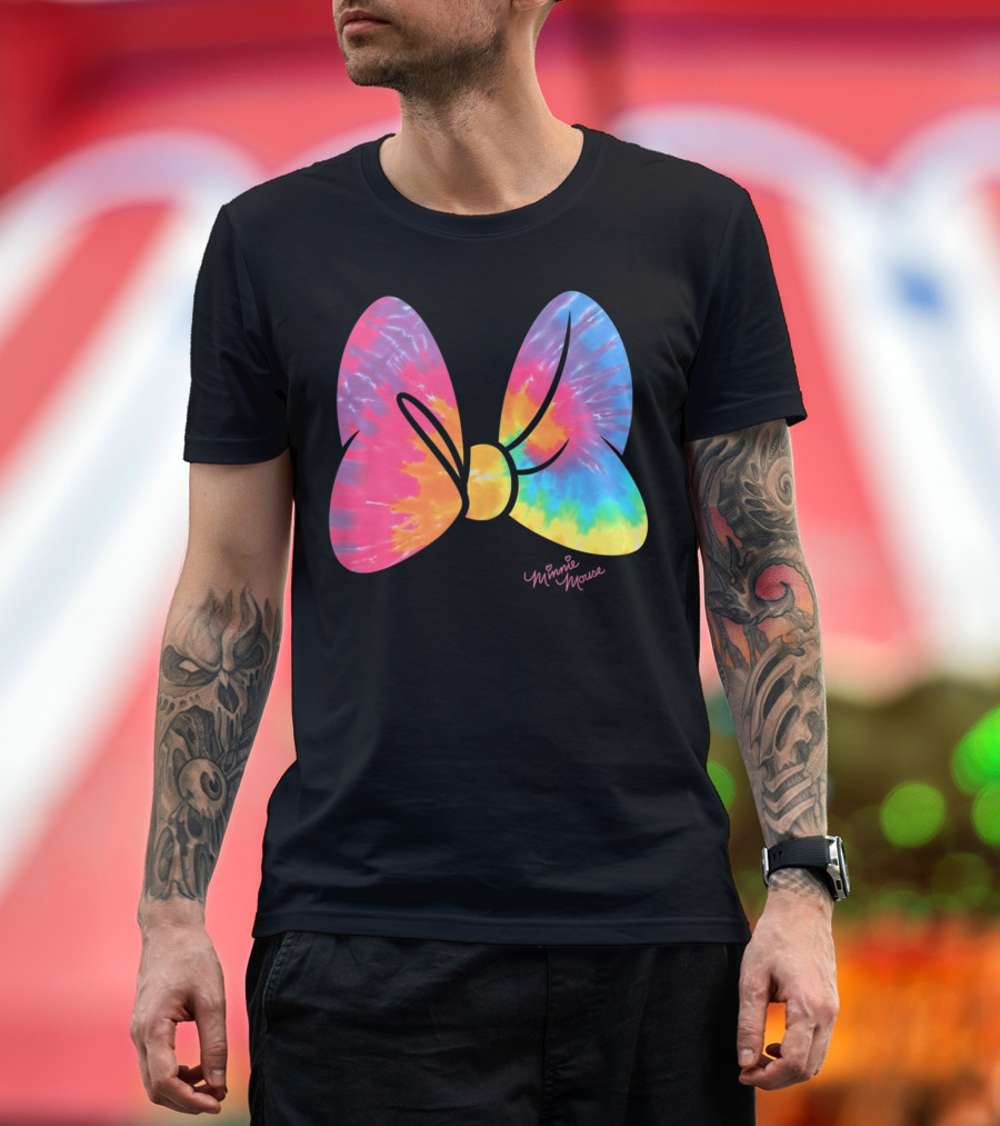 Minnie Mouse Tie Dye Bow Large Disney T-Shirt