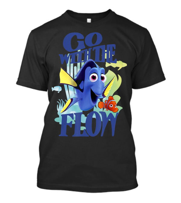 Disney Pixar Finding Dory Nemo Go With The Flow Underwater Adventure T-Shirt