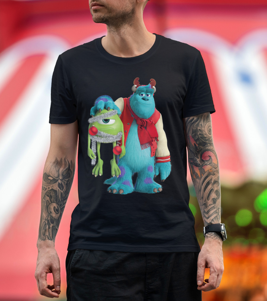 Monsters University Mike and Sulley Christmas Holiday Pixar Disney T-Shirt