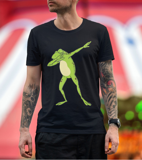 Premium T-Shirt: Frosch Tupfen Lustiges Dabbing Dance Tierhemd T-Shirt Frosch Tupfen Lustiges Dabbing Dance Tierhemd T-Shirt