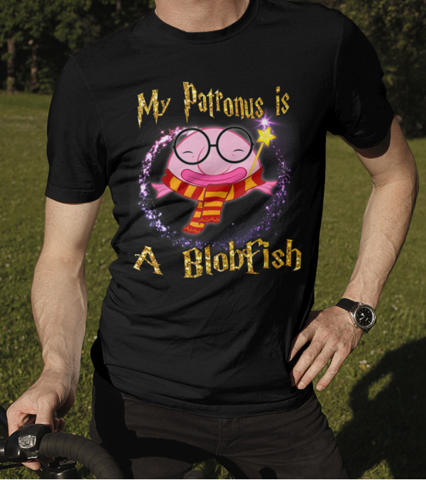 My Patronus Is A Blobfish Magic Wizardry Scarf Glasses Wand T-Shirt