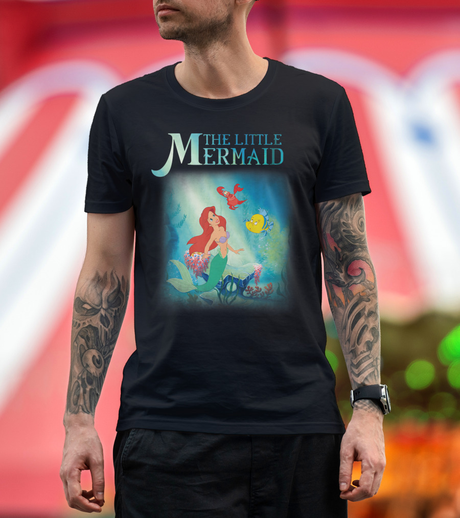 The Little Mermaid Ariel and Friends Underwater Adventure with Sebastian and Flounder T-Shirt