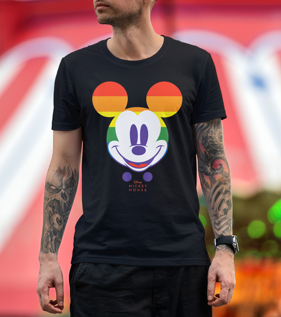 Disney Year Of The Mouse Happy As A Rainbow Mickey Mouse June T-Shirt