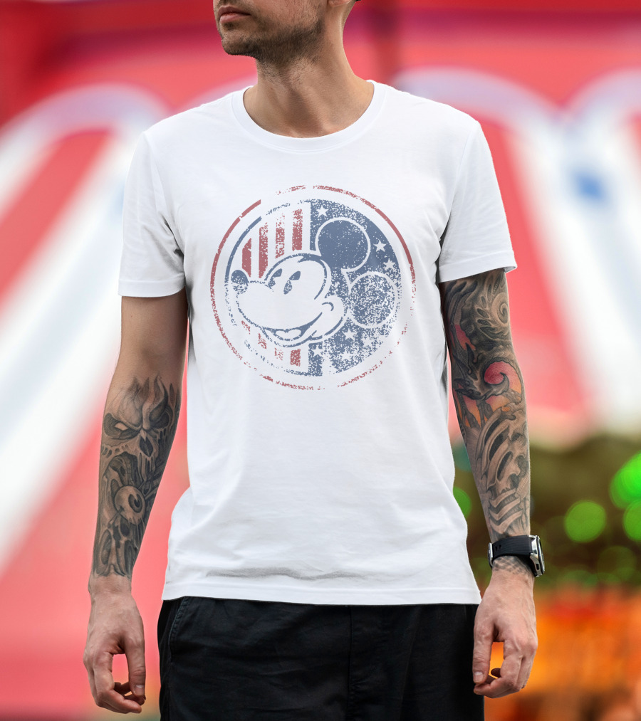 Disney Americana Mickey Mouse Vintage Distressed T-Shirt