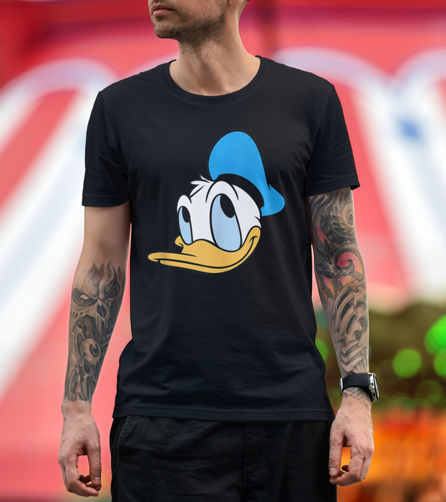 Disney Donald Duck Classic Face Blue Hat T-Shirt