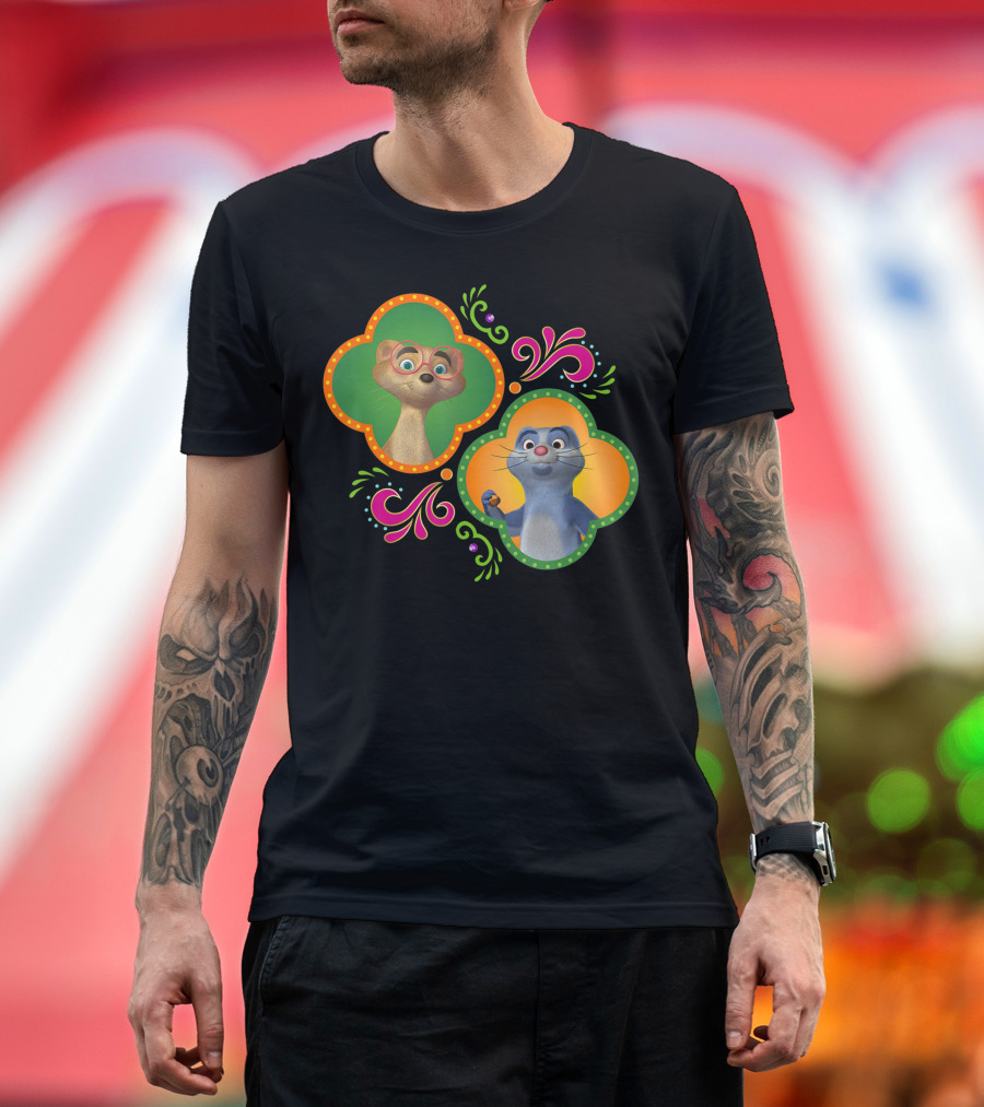 Disney Junior Mira Royal Detective Mikku And Chikku Colorful Character Portraits T-Shirt