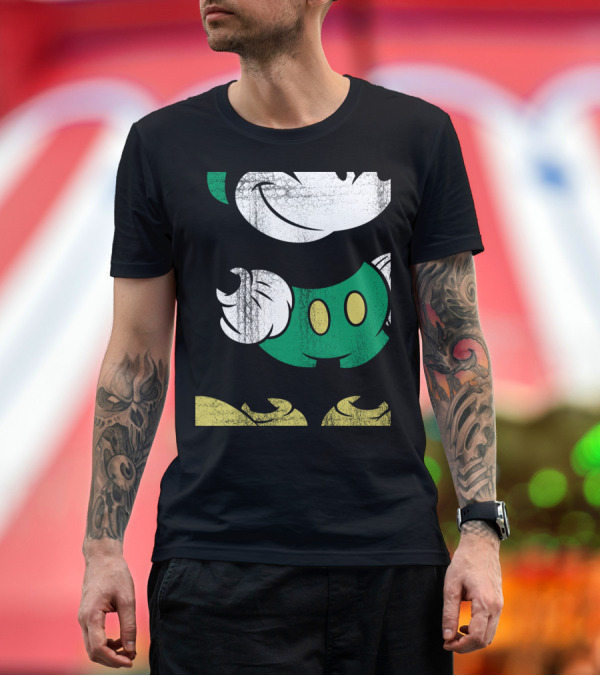 Premium T-Shirt: Disney Mickey Mouse Classic Vintage Style Green Day T-Shirt Disney Mickey Mouse Classic Vintage Style Green Day T-Shirt