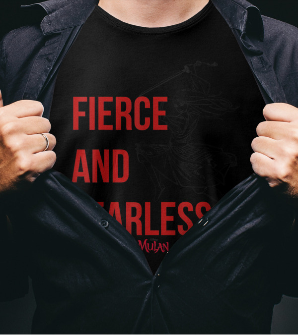 Fierce And Fearless Mulan Live Action Dynamic Battle Pose T-Shirt