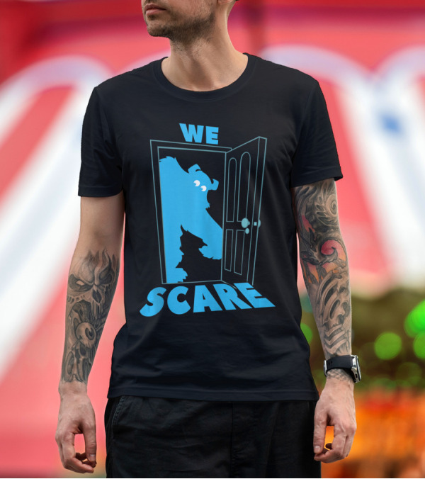 Premium T-Shirt: Disney Pixar Monsters Inc Sully We Scare Door T-Shirt Disney Pixar Monsters Inc Sully We Scare Door T-Shirt