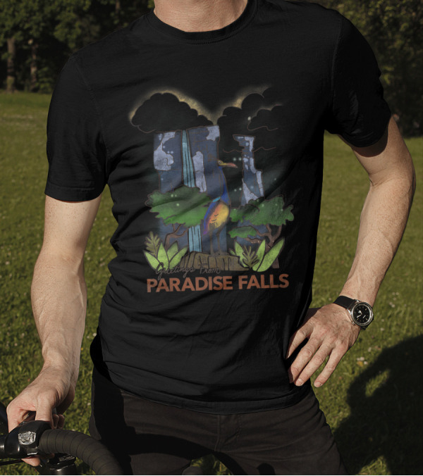 Disney Pixar Up Kevin Greetings From Paradise Falls Adventure Scene T-Shirt
