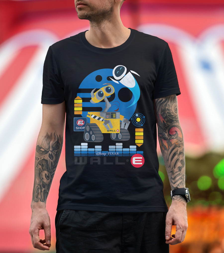 Disney Pixar Wall E And Eve Distressed Shop T-Shirt