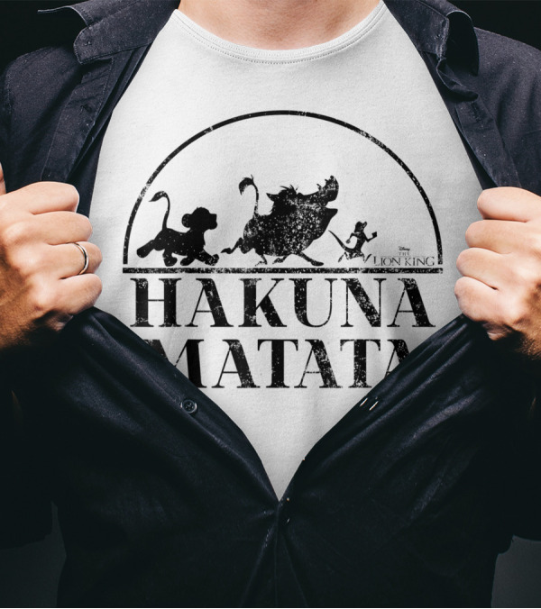 Disney The Lion King Hakuna Matata Silhouette Characters T-Shirt