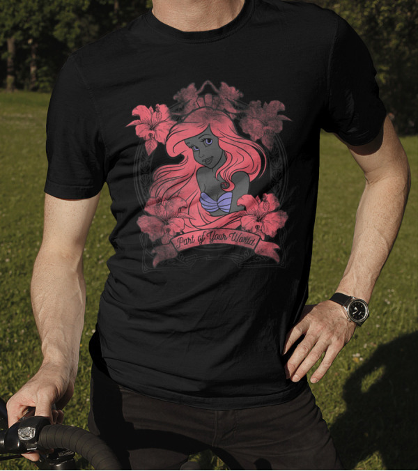Disney The Little Mermaid Ariel Part Of Your World Flowers T-Shirt