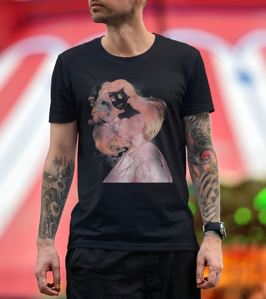 Disney The Little Mermaid Ariel Watercolor Silhouette Fantasy T-Shirt