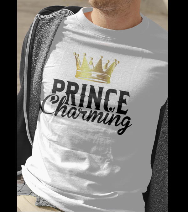 Prince Charming Crown Fairy Tale Halloween Lazy T-Shirt