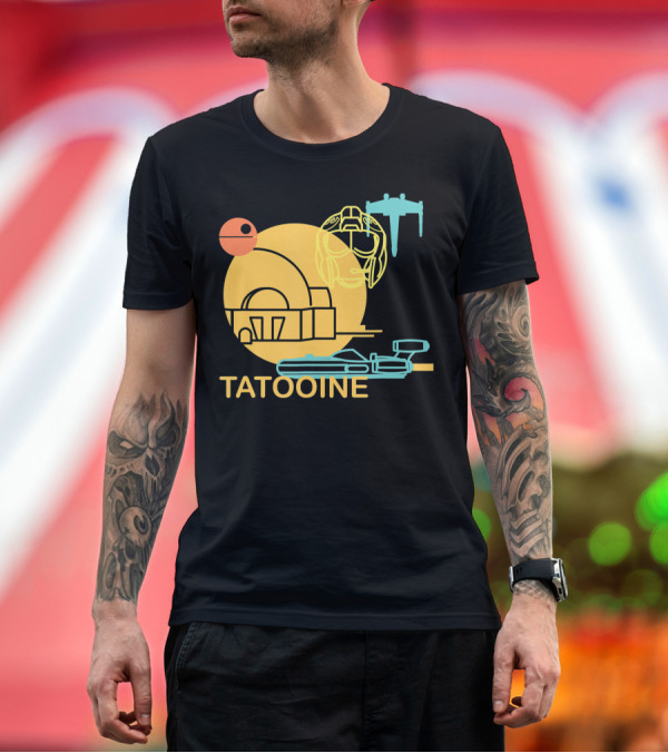 Premium T-Shirt: Star Wars Tatooine X-Wing Pilot Helmet Drawing T-Shirt Star Wars Tatooine X-Wing Pilot Helmet Drawing T-Shirt