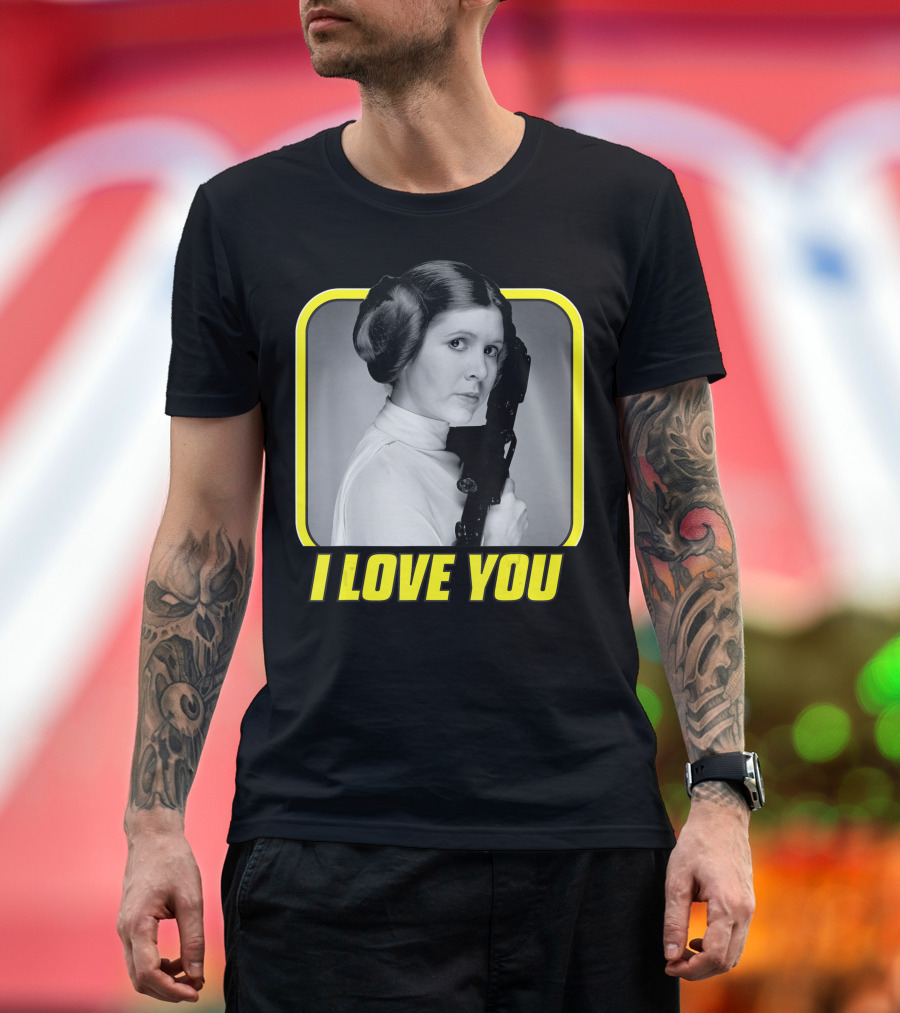 Star Wars Princess Leia I Love You Valentine's Day T-Shirt