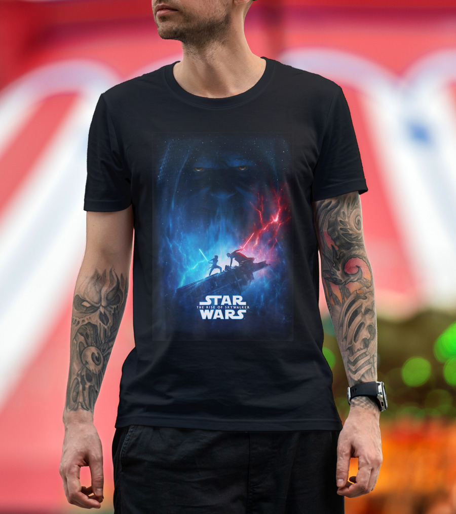 Star Wars The Rise Of Skywalker Good Vs Evil Epic Showdown with Sith and Jedi Duel T-Shirt