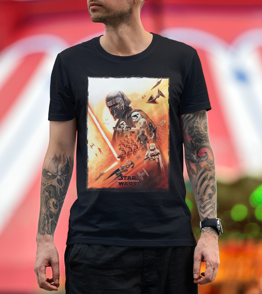 Star Wars The Rise Of Skywalker Kylo Ren Epic Battle Scene T-Shirt