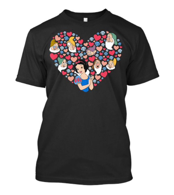 Disney Snow White And The Seven Dwarfs Heart Valentines Day Romance T-Shirt