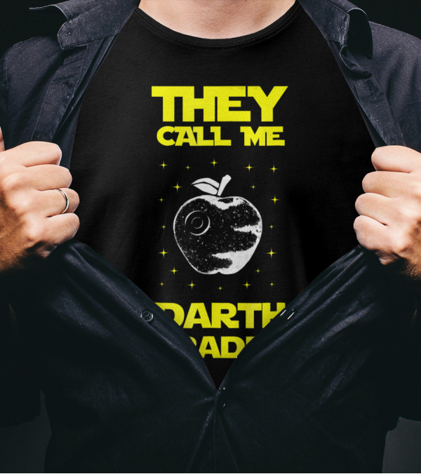 They Call Me Darth Grader Sci Fi Space Apple T-Shirt