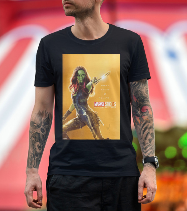 Premium T-Shirt: Marvel Studios The First Ten Years More Than A Weapon Gamora T-Shirt Marvel Studios The First Ten Years More Than A Weapon Gamora T-Shirt