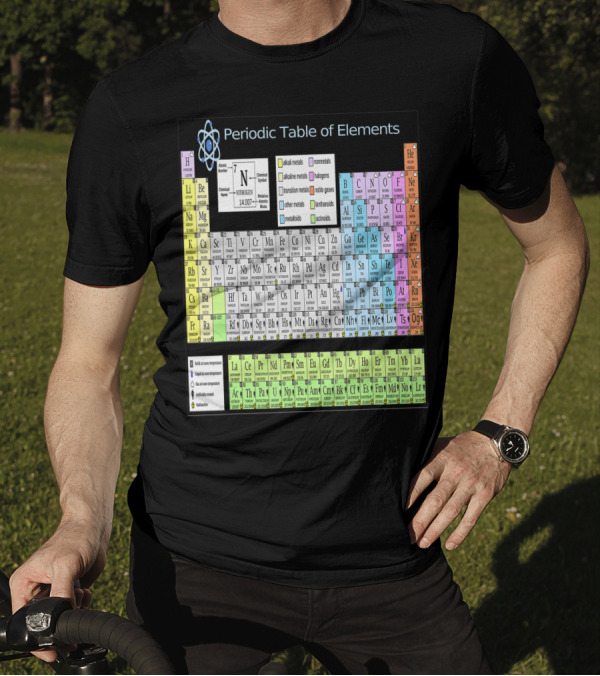 Periodic Table Of Elements With Atomic Structure For Classical And STEM Education T-Shirt