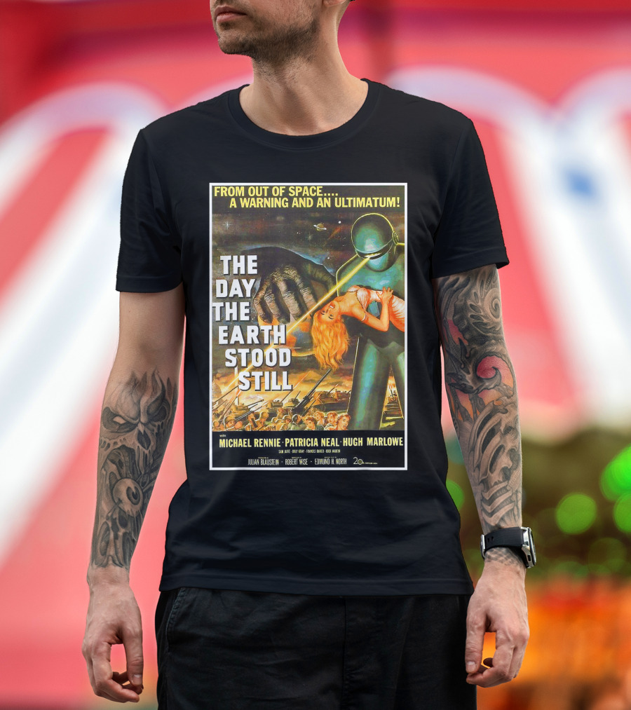 The Day the Earth Stood Still Sci Fi Robot Space Invasion Warning Ultimatum T-Shirt