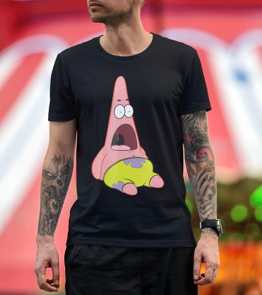 Spongebob Squarepants Patrick Shocked Expression T-Shirt
