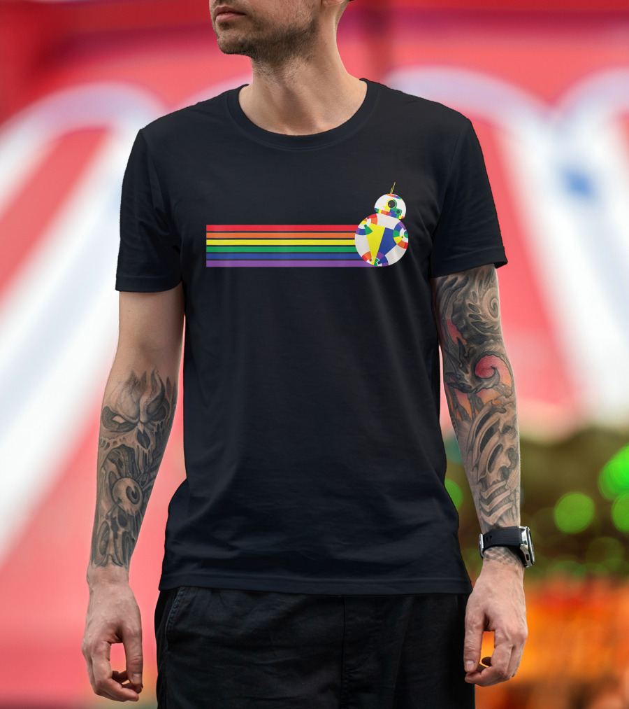 Star Wars BB-8 Rainbow Stripe Droid T-Shirt
