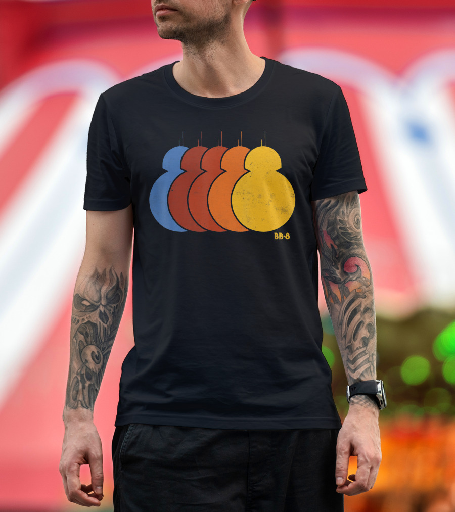 Star Wars BB-8 Colorful Pop Art Rainbow T-Shirt