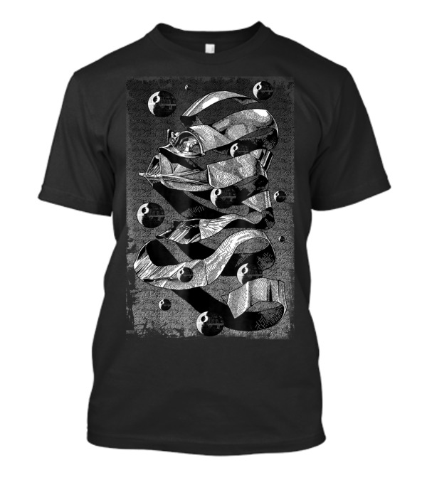 Star Wars Darth Vader MC Escher Style Death Star Illusion T-Shirt
