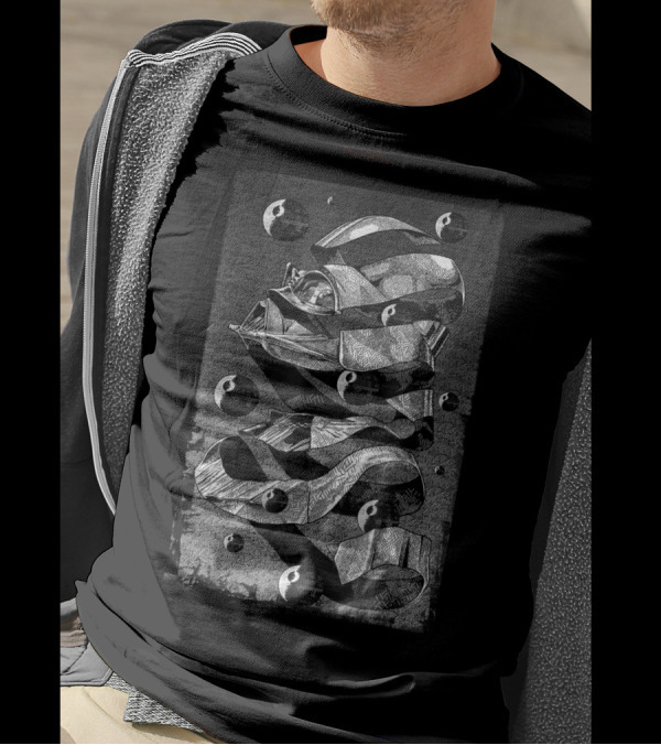 Star Wars Darth Vader MC Escher Style Death Star Illusion T-Shirt