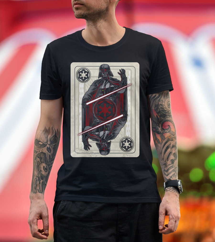 Star Wars Darth Vader Imperial Emblem Playing Card T-Shirt