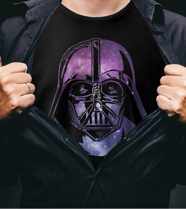 Darth Vader Space Galaxy Helmet Star Wars T-Shirt