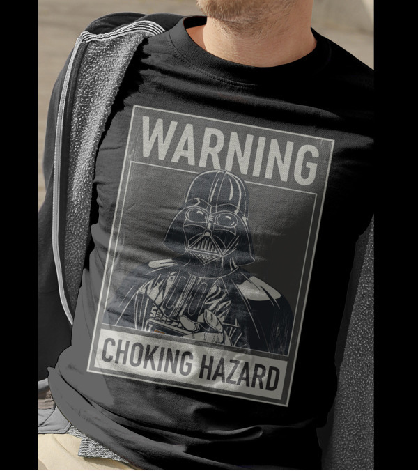 Star Wars Darth Vader Warning Choking Hazard Iconic T-Shirt