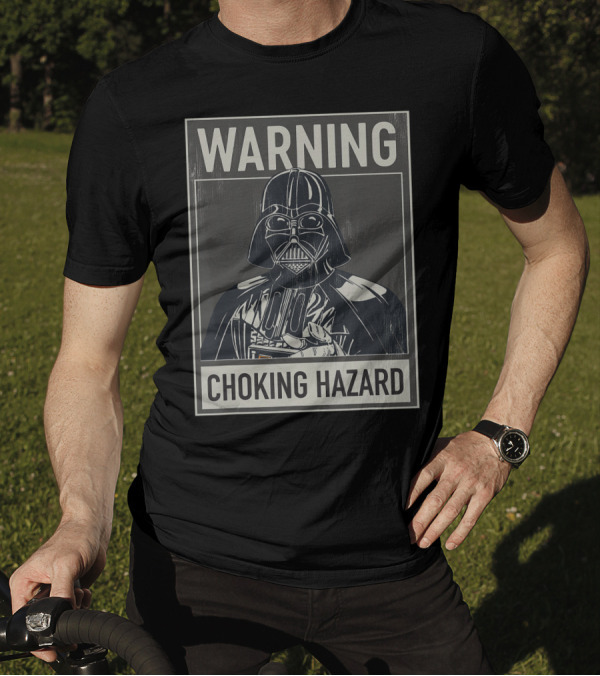 Star Wars Darth Vader Warning Choking Hazard Iconic T-Shirt