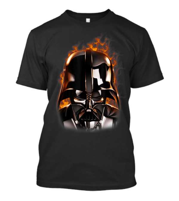 Star Wars Darth Vader Helmet Surrounded By Flames T-Shirt