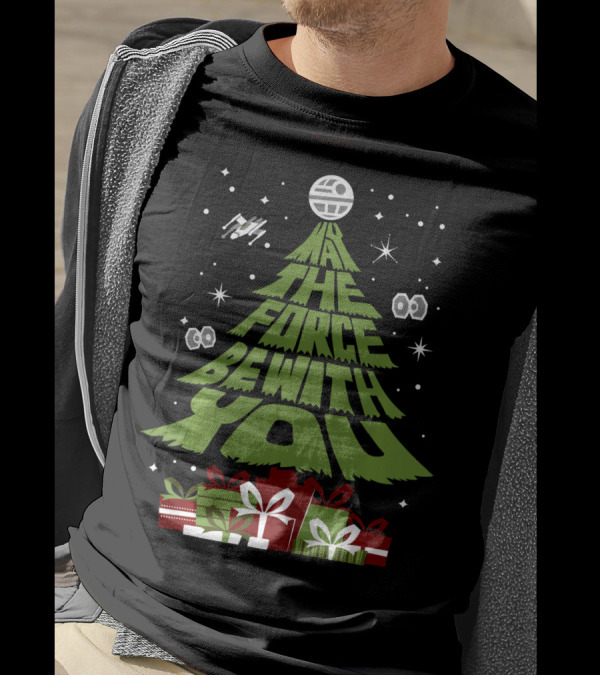 May The Force Be With You Christmas Tree Star Wars Gifts T-Shirt