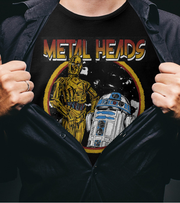 Metal Heads Star Wars R2-D2 C-3PO Circle T-Shirt