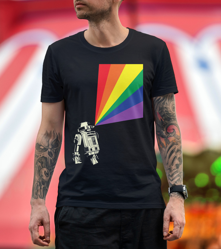 R2-D2 Rainbow Beam Star Wars T-Shirt