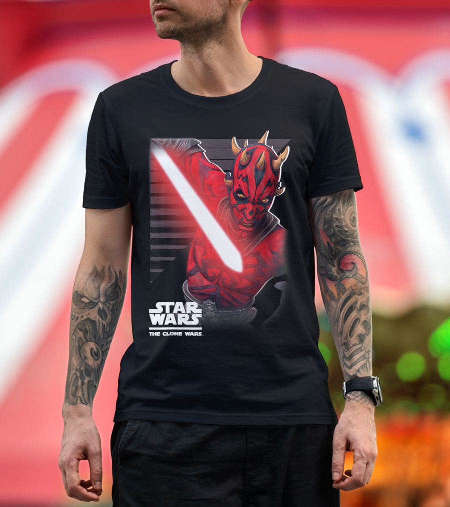 Star Wars The Clone Wars Darth Maul Lightsaber Duel T-Shirt