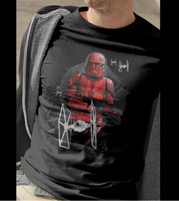 Star Wars The Rise Of Skywalker Red Trooper TIE Fighters Universe 0Y T-Shirt