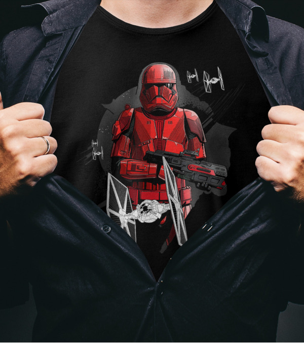 Star Wars The Rise Of Skywalker Red Trooper TIE Fighters Universe 0Y T-Shirt