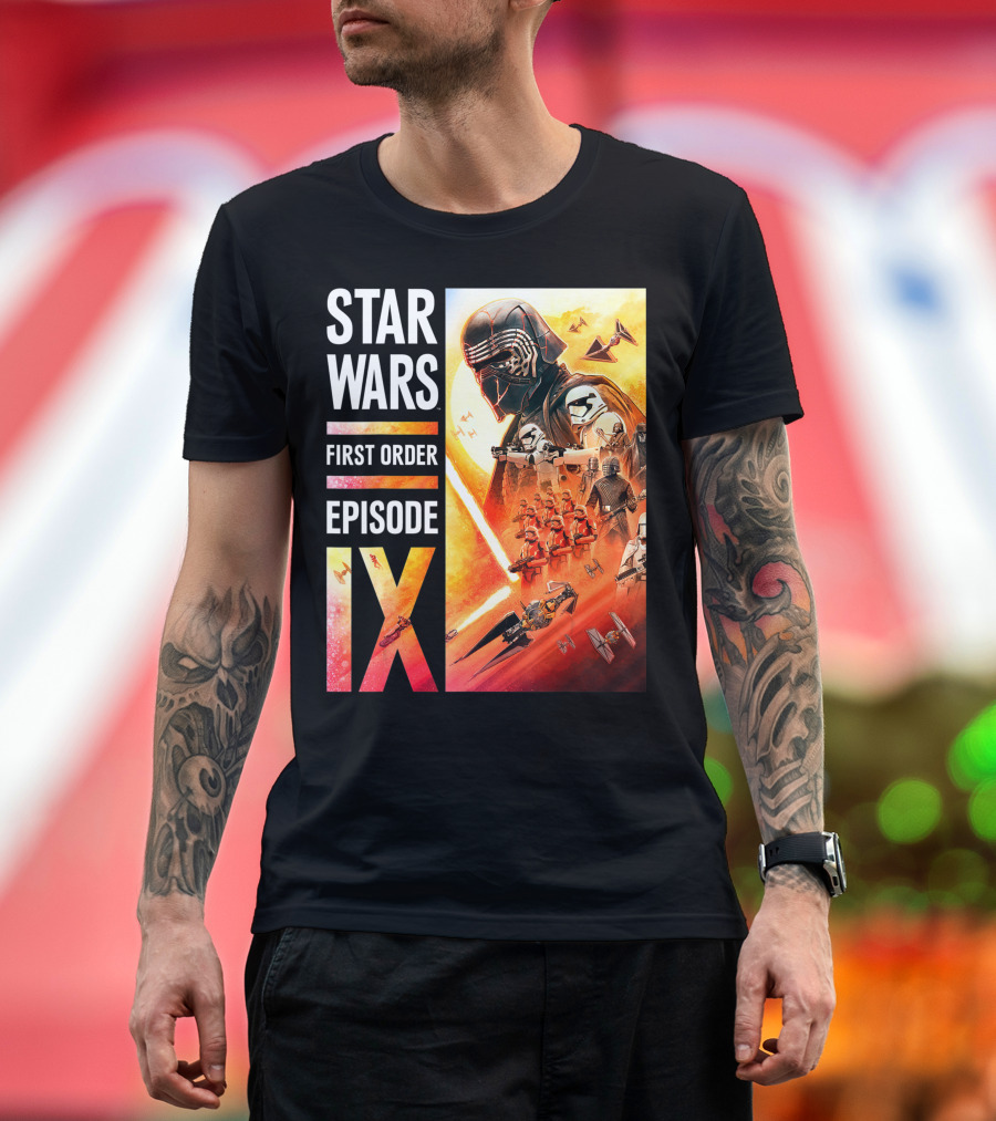 Star Wars First Order Episode IX Collage Kylo Ren and TIE Fighters T-Shirt